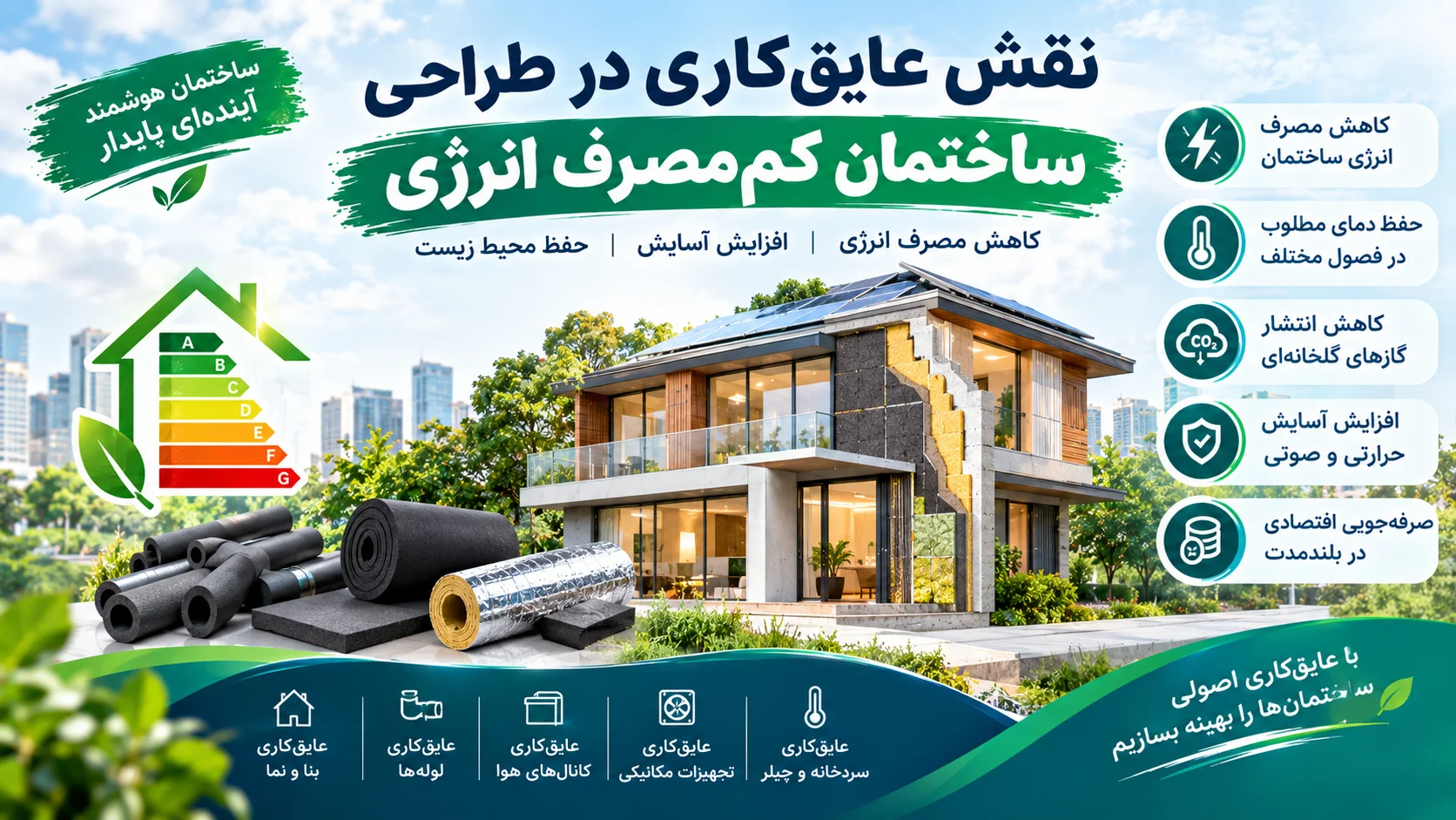 نقش عایق‌کاری در طراحی ساختمان کم‌مصرف انرژی